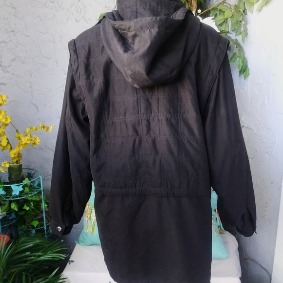 Vintage Black London Fog Coat Size Medium - Picture 4 of 16